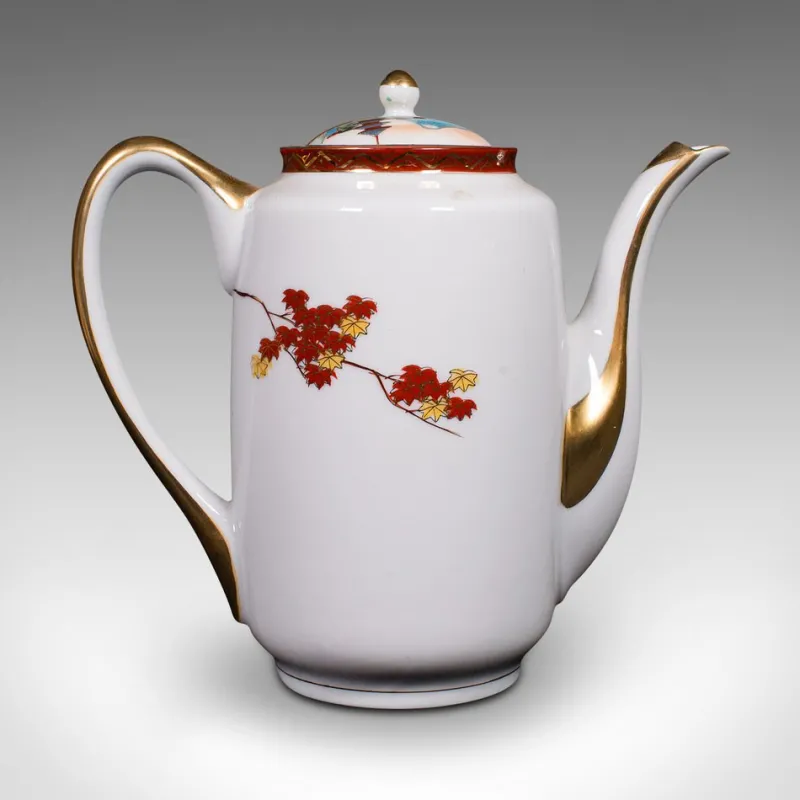 Pamono Vintage Japanese 4-Person Tea Set in Ceramic, 1940s, Set of 13> Coffee & Tea Service