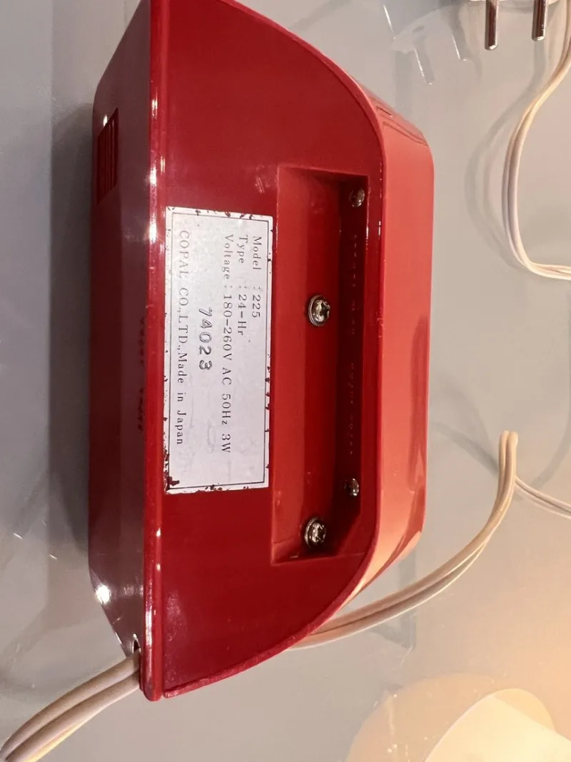 Pamono Vintage Japanese Red Copal Clock, 1970s> Clocks