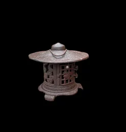 Pamono Vintage Japanese Style Cast Iron Pagode Garden Lantern, 1970s><noscript><img width=