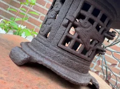 Pamono Vintage Japanese Style Cast Iron Pagode Garden Lantern, 1970s><noscript><img width=