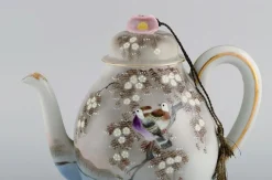 Online Pamono Vintage Japanese Tea Service in Hand Painted Porcelain, Set of 10