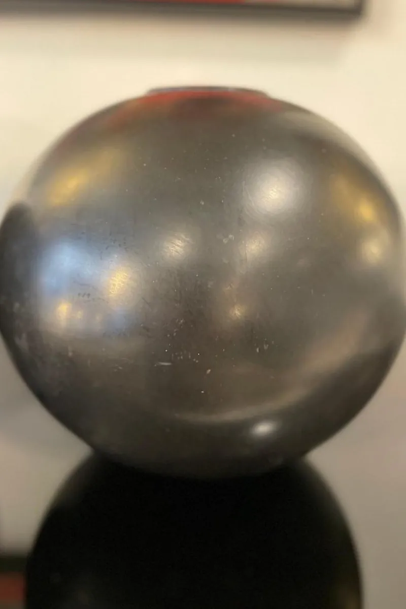 Online Pamono Vintage Japanese Vase in Black Metal, 1960