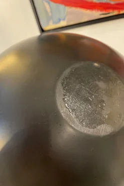 Online Pamono Vintage Japanese Vase in Black Metal, 1960