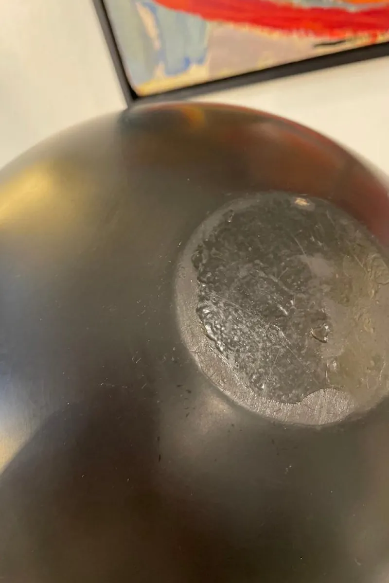 Online Pamono Vintage Japanese Vase in Black Metal, 1960