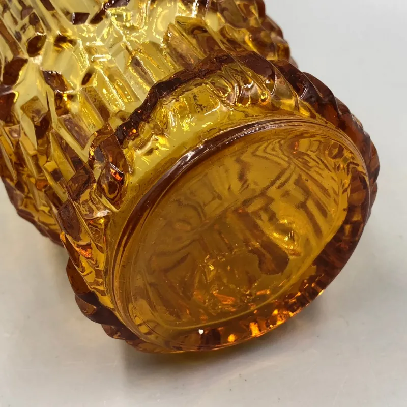 Outlet Pamono Vintage Juice Jug in Amber Glass with Glasses, 1970s, Set of 7