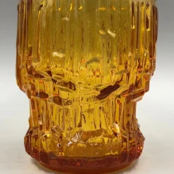Outlet Pamono Vintage Juice Jug in Amber Glass with Glasses, 1970s, Set of 7