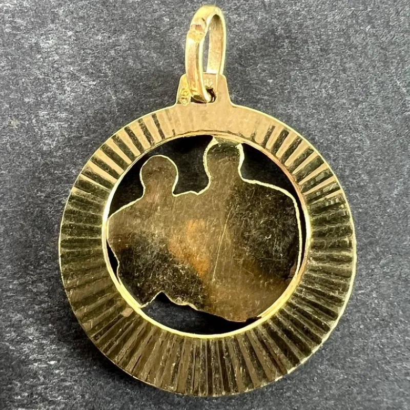 Hot Pamono Vintage 14k Yellow Gold Abstract Art Couple Pendant Medal, 1970s