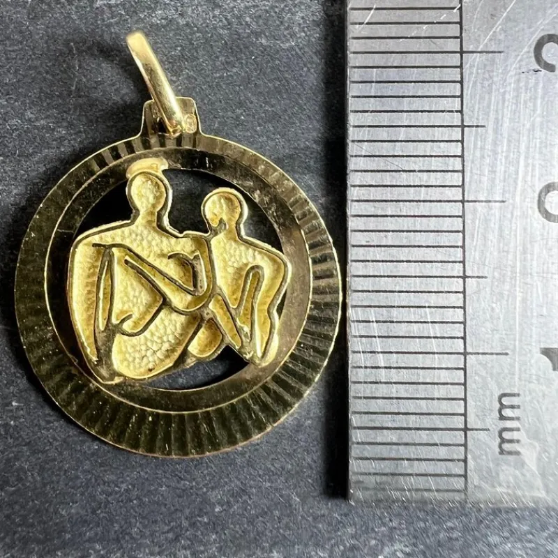 Hot Pamono Vintage 14k Yellow Gold Abstract Art Couple Pendant Medal, 1970s