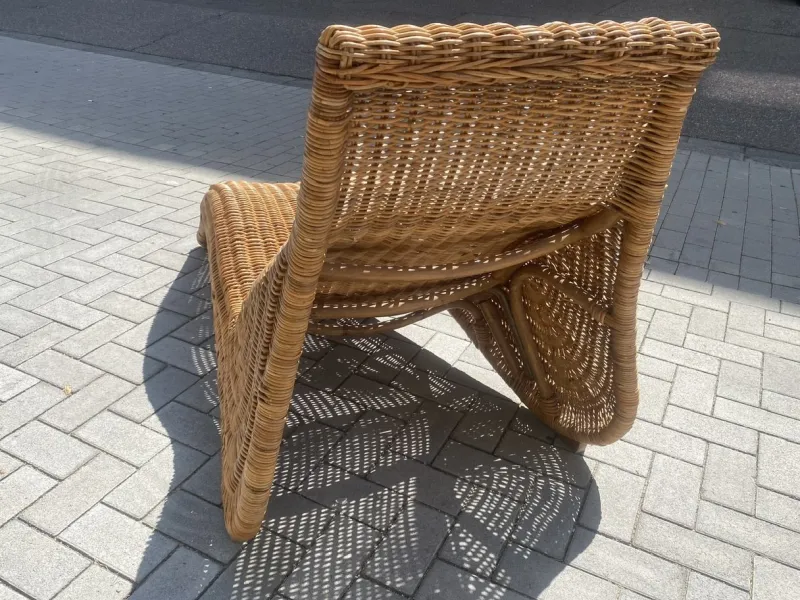 Clearance Pamono Vintage Karlskrona Wicker Chaise Lounge by Carl Öjerstam for Ikea