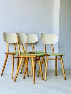 Pamono Vintage Kitchen Chairs from Ton, 1960s, Set of 4> Side Chairs & Dining Chairs