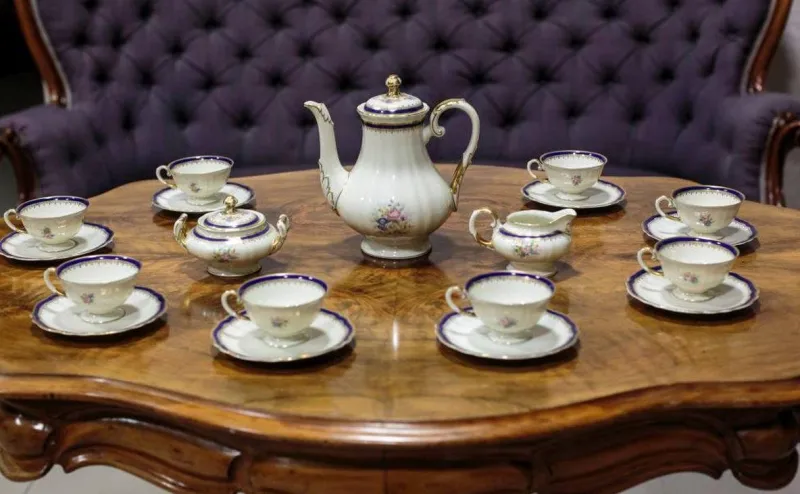 Pamono Vintage Krautheim Selb-Bavaria Coffee Service, 1950s, Set of 19> Coffee & Tea Service
