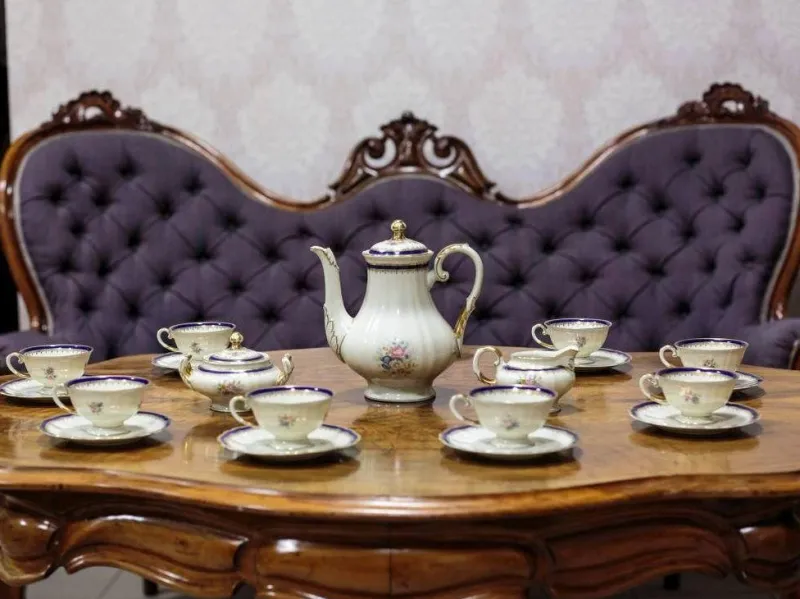 Pamono Vintage Krautheim Selb-Bavaria Coffee Service, 1950s, Set of 19> Coffee & Tea Service