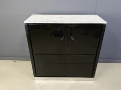 Best Pamono Vintage Lacquer and Marble Bar Cabinet, 1970s