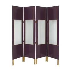 Pamono Vintage Lacquered Screen with Four Leaves> Room Dividers & Screens