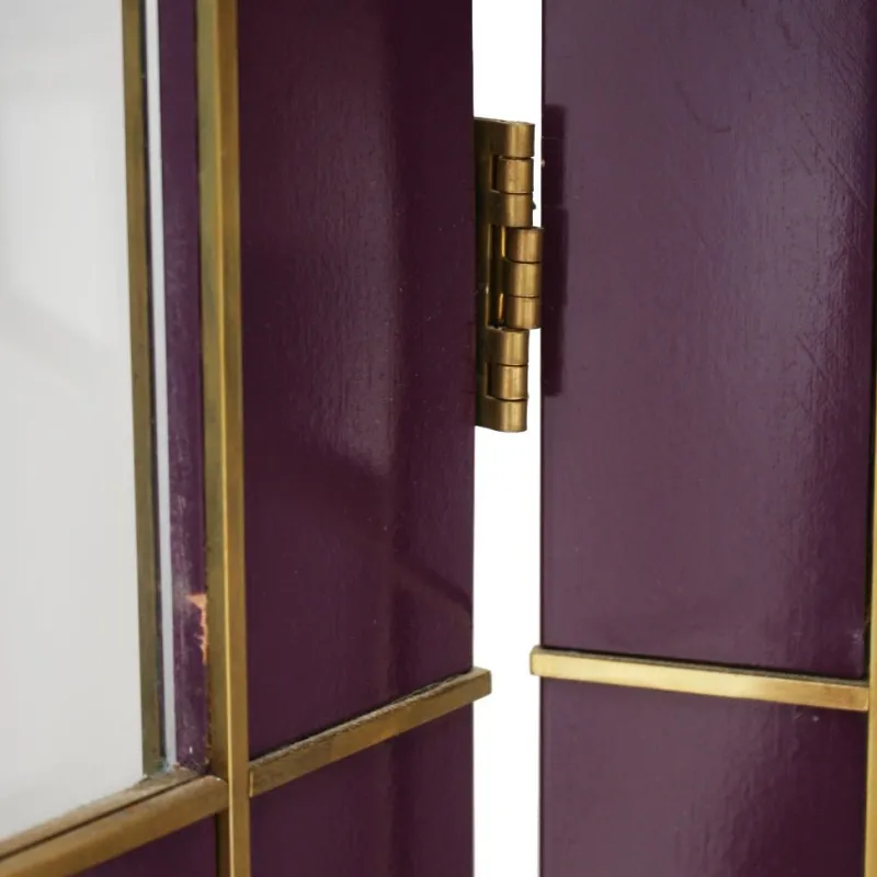 Pamono Vintage Lacquered Screen with Four Leaves> Room Dividers & Screens