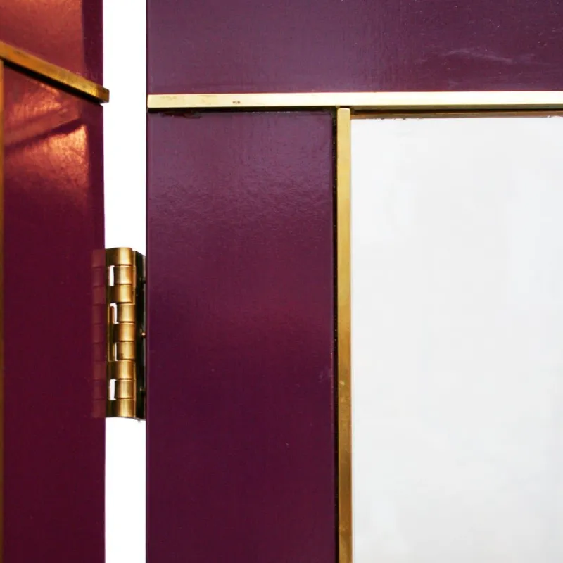 Pamono Vintage Lacquered Screen with Four Leaves> Room Dividers & Screens