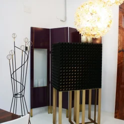 Pamono Vintage Lacquered Screen with Four Leaves><noscript><img width=