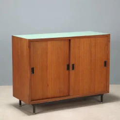 Pamono Vintage Laminate and Teak Veneer Cupboard, Italy, 1960s> Sideboards & Buffets
