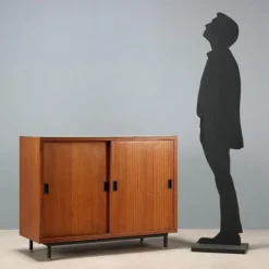 Pamono Vintage Laminate and Teak Veneer Cupboard, Italy, 1960s> Sideboards & Buffets