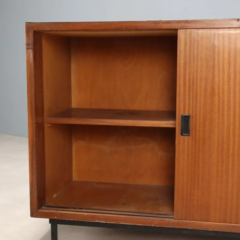 Pamono Vintage Laminate and Teak Veneer Cupboard, Italy, 1960s> Sideboards & Buffets