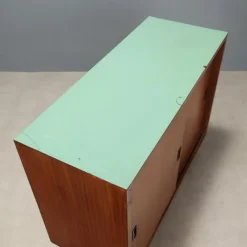 Pamono Vintage Laminate and Teak Veneer Cupboard, Italy, 1960s><noscript><img width=