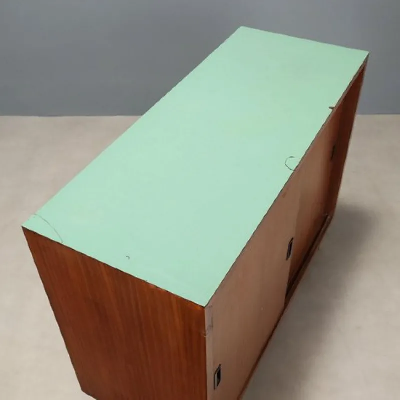Pamono Vintage Laminate and Teak Veneer Cupboard, Italy, 1960s> Sideboards & Buffets