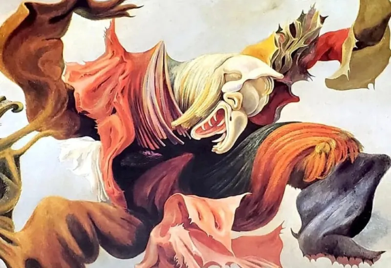Pamono Vintage L'Ange Du Foyer Art Poster by Max Ernst, 1983> Posters