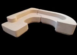 New Pamono Vintage Lara Sofa in White Bouclé by Roberto Pamio for Stilwood, 1970s, Set of 2