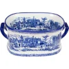 Pamono Vintage Large 20th Century Blue & White Porcelain Planter Jardiniere> Planters And Jardiniere