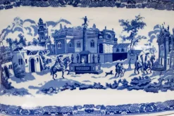 Pamono Vintage Large 20th Century Blue & White Porcelain Planter Jardiniere><noscript><img width=