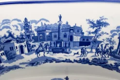 Pamono Vintage Large 20th Century Blue & White Porcelain Planter Jardiniere><noscript><img width=