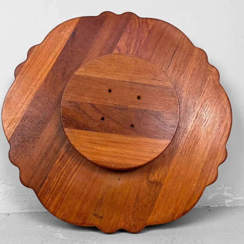 Discount Pamono Vintage Lazy Susan Rotating Tray in Teak from Nissen, Denmark, 1960s