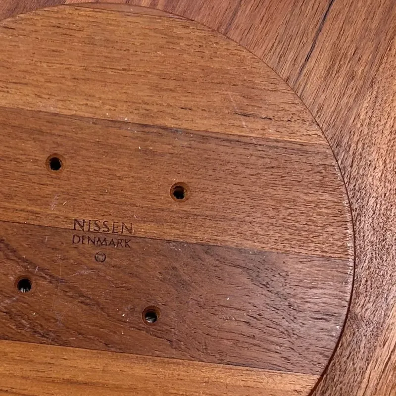 Discount Pamono Vintage Lazy Susan Rotating Tray in Teak from Nissen, Denmark, 1960s