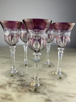 New Pamono Vintage Lead Crystal Glasses, 1980s, Set of 6