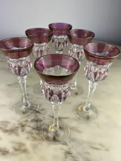 New Pamono Vintage Lead Crystal Glasses, 1980s, Set of 6