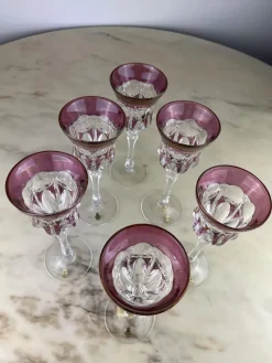 New Pamono Vintage Lead Crystal Glasses, 1980s, Set of 6