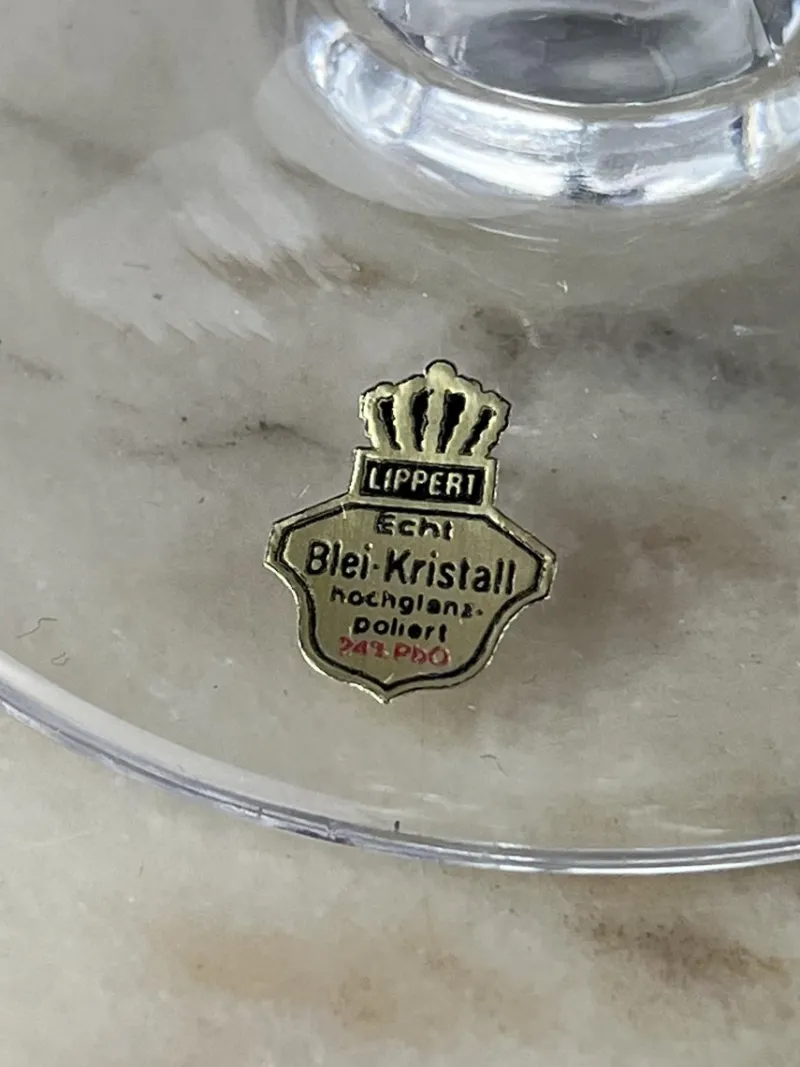 New Pamono Vintage Lead Crystal Glasses, 1980s, Set of 6