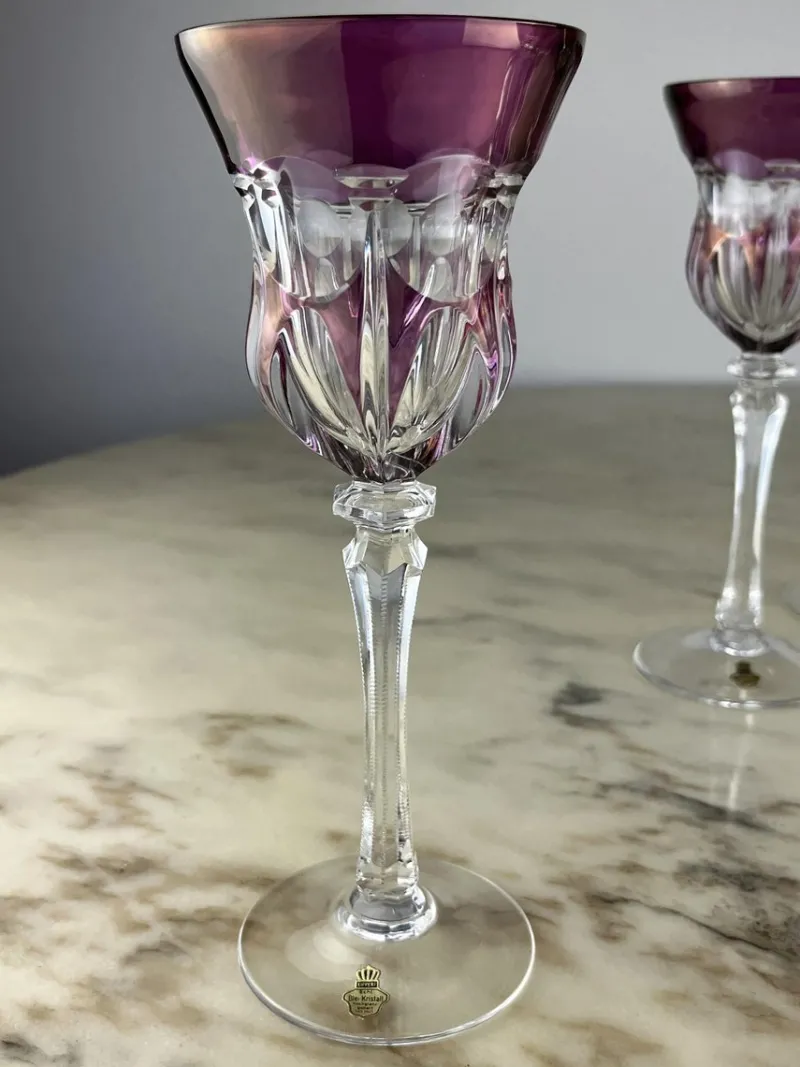 New Pamono Vintage Lead Crystal Glasses, 1980s, Set of 6
