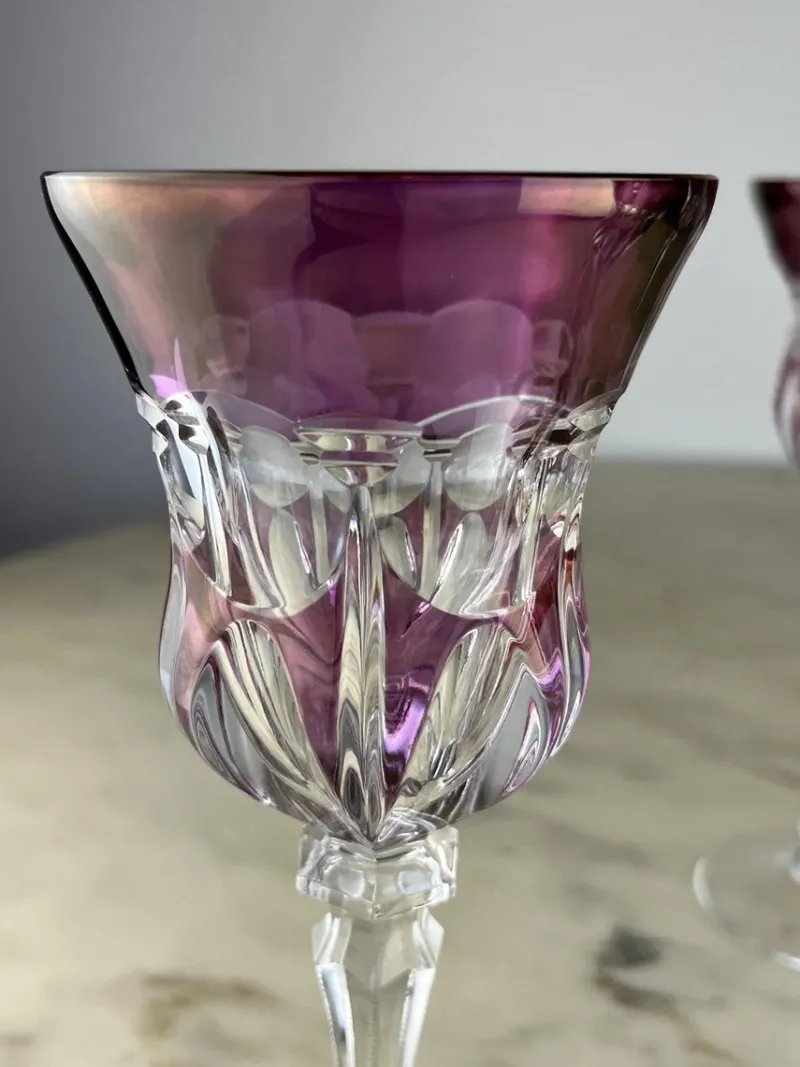 New Pamono Vintage Lead Crystal Glasses, 1980s, Set of 6