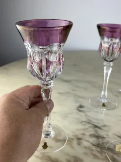 New Pamono Vintage Lead Crystal Glasses, 1980s, Set of 6