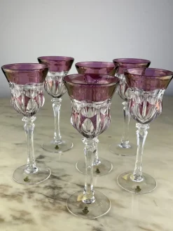 New Pamono Vintage Lead Crystal Glasses, 1980s, Set of 6