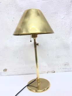 Pamono Vintage Lesan Table Lamp in Brass by Florian Schulz, 1970s> Table Lamps