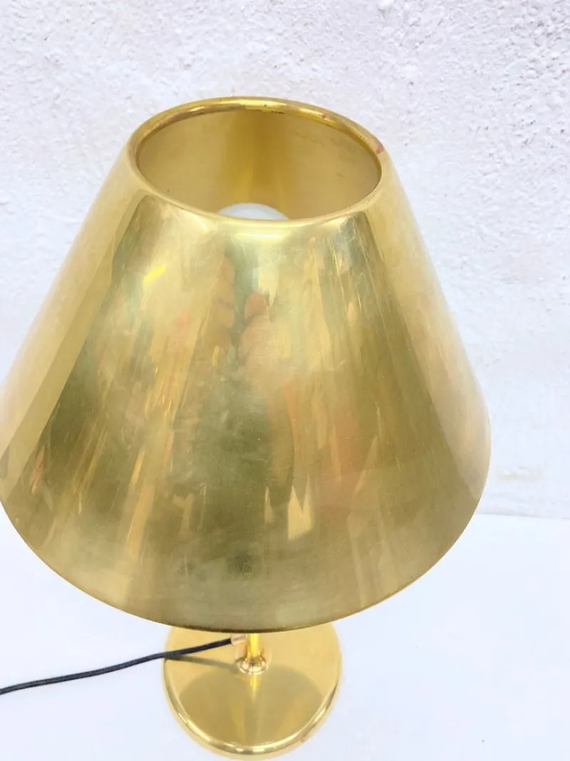 Pamono Vintage Lesan Table Lamp in Brass by Florian Schulz, 1970s> Table Lamps