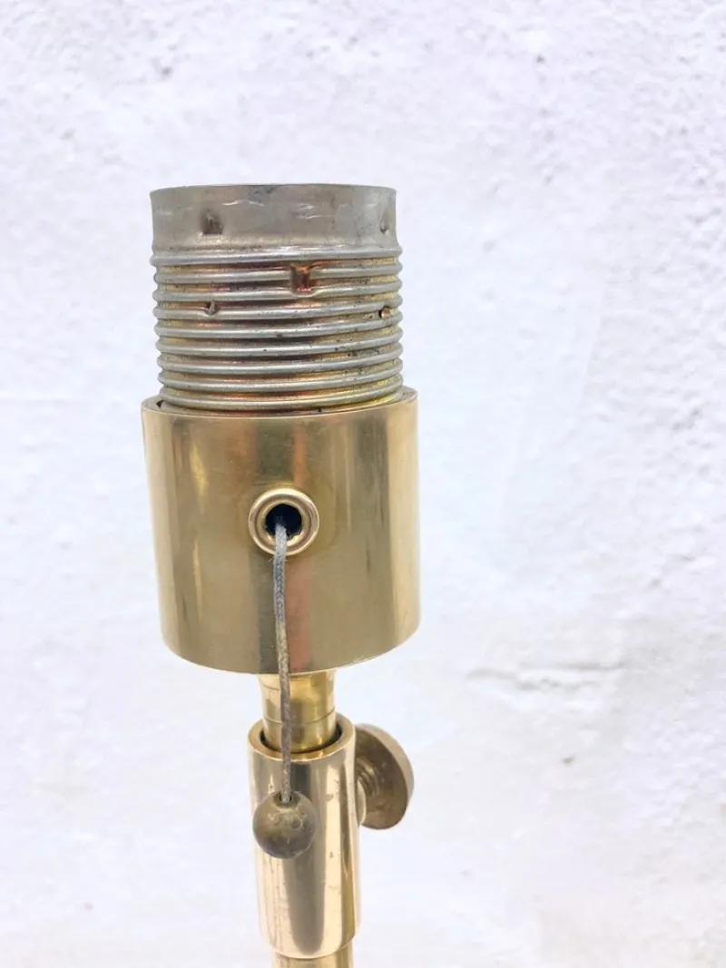 Pamono Vintage Lesan Table Lamp in Brass by Florian Schulz, 1970s> Table Lamps