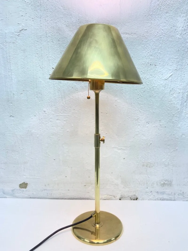 Pamono Vintage Lesan Table Lamp in Brass by Florian Schulz, 1970s> Table Lamps