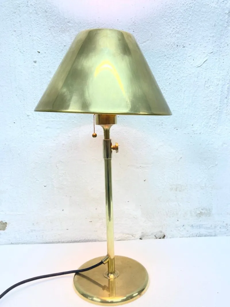 Pamono Vintage Lesan Table Lamp in Brass by Florian Schulz, 1970s> Table Lamps