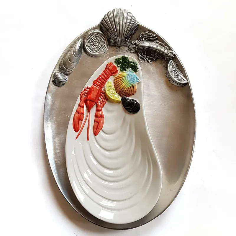 Sale Pamono Vintage Lobster Serving Dishes, Set of 3