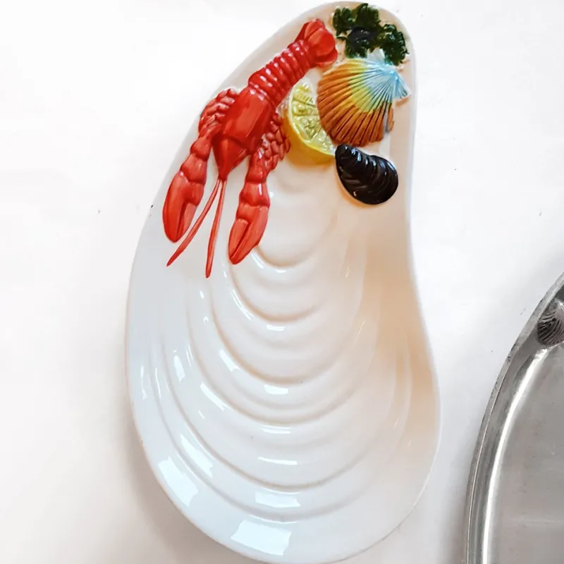 Sale Pamono Vintage Lobster Serving Dishes, Set of 3