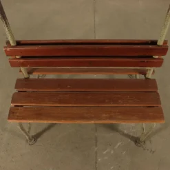 Pamono Vintage Locker Room Bench in Wood and Metal, Italy, 1960s><noscript><img width=