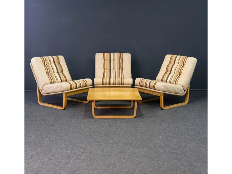 Best Pamono Vintage Lounge Chairs and Coffee Table, Set of 3